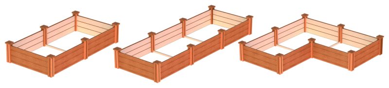 Heritage Modular raised garden bed 2 kit configurations