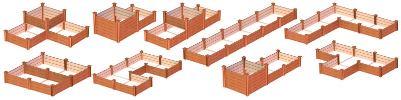 Heritage Modular raised garden bed 3 kit configurations