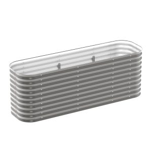 214cm long x 61cm wide x 74cm  high custom raised garden bed in Woodland Grey (Slate Grey)