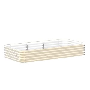 244cm long x 92cm wide x 37cm high custom raised garden bed in Paperbark (Merino)